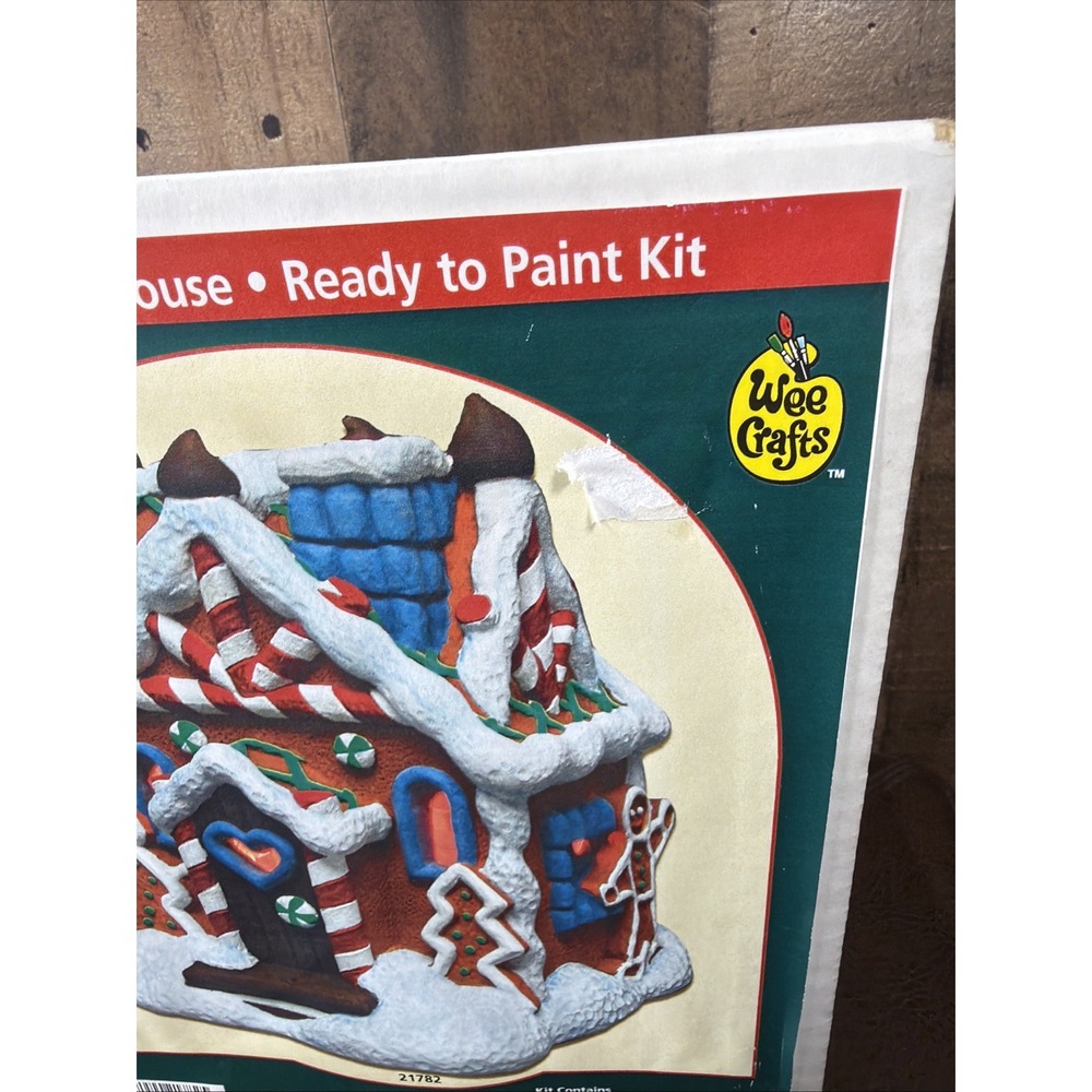 Accents Unlimited Wee Crafts Gingerbread House Lights Up Paint Kit Vintage *Read - Picture 4 of 16